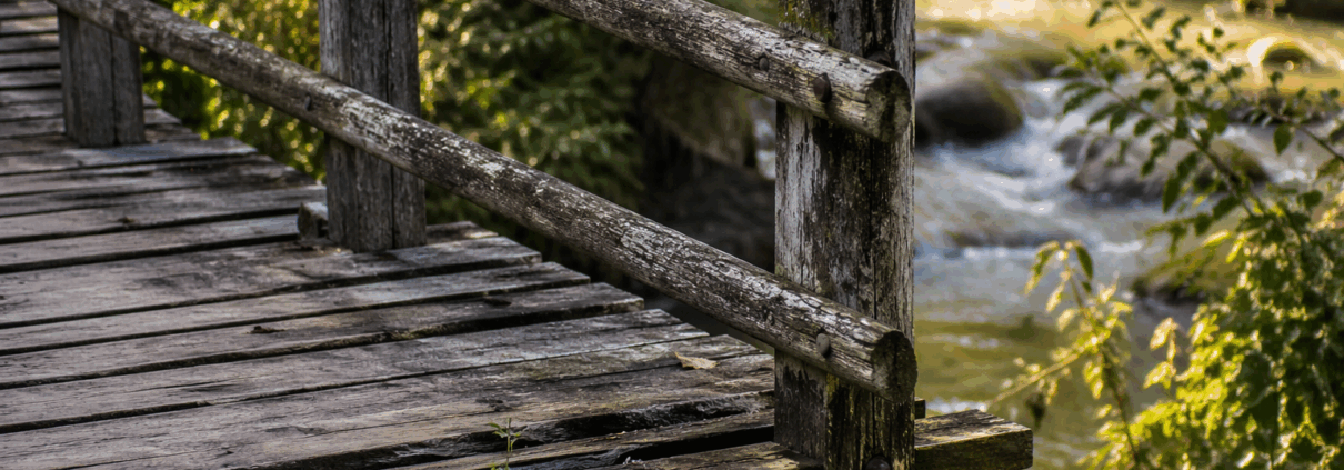 Bridge over a stream