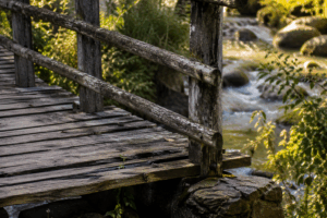 Bridge over a stream