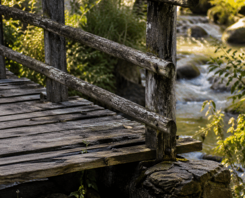Bridge over a stream